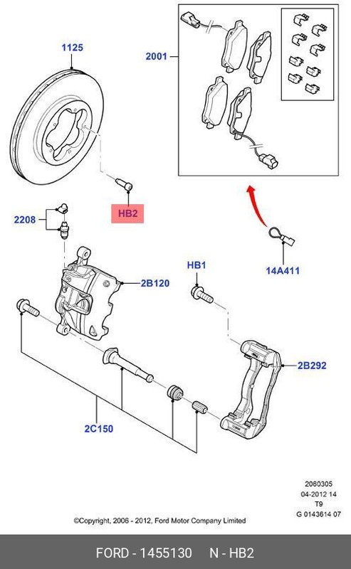 Запчасть FORD 1455130