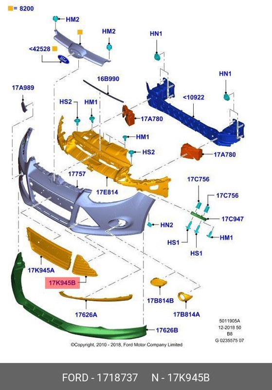 Запчасть FORD 1718737