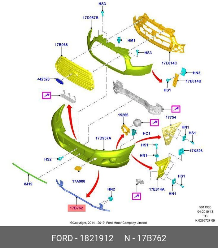 Запчасть FORD 1821912