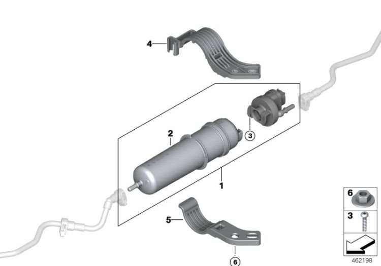 Фильтр топливный с обогревом BMW 13328591018