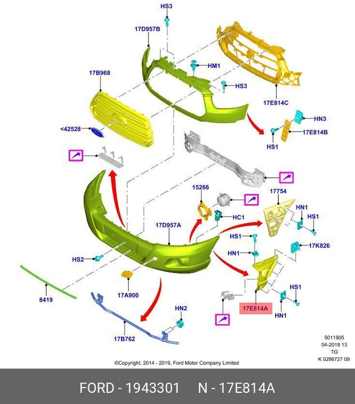 Запчасть FORD 1943301