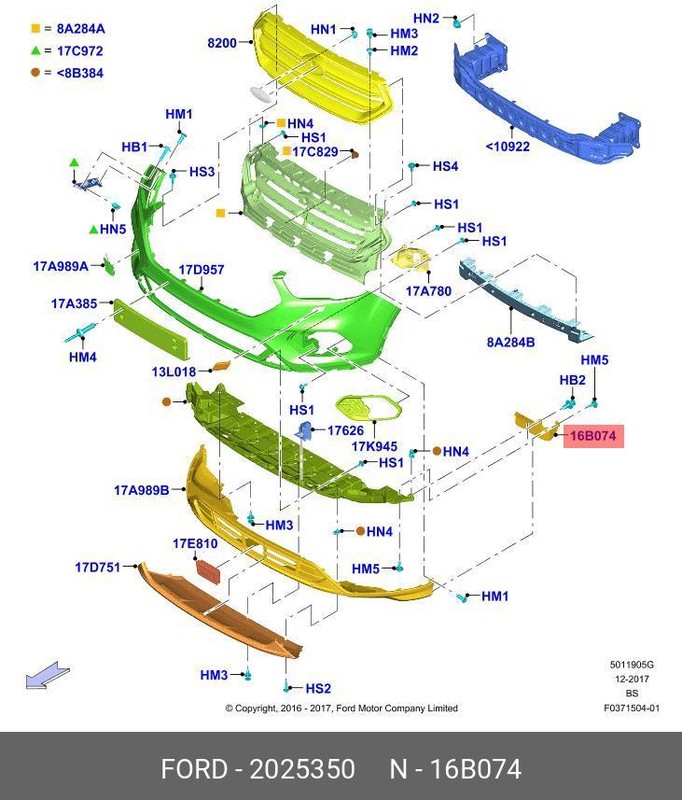 Запчасть FORD 2025350