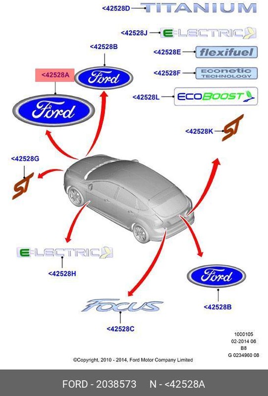 Запчасть FORD 2038573