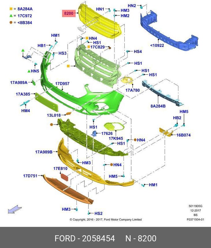 Запчасть FORD 2058454