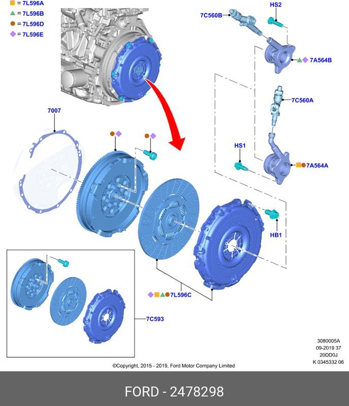 Запчасть FORD 2478298