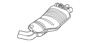 Спортивный задний глушитель BMW 18100308182