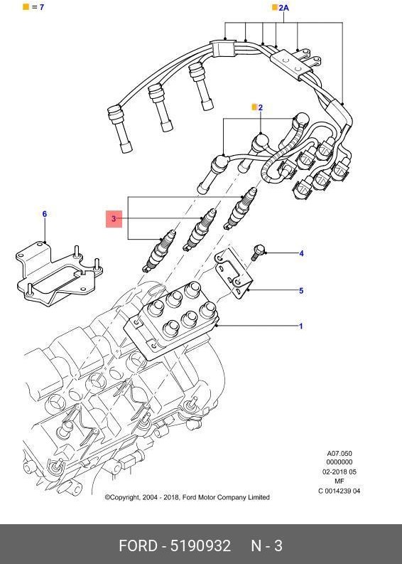 Запчасть FORD 5190932