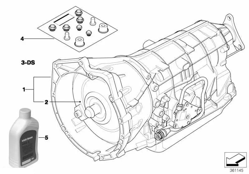 Оборотная АКПП с электрогидр. приводом A5S 325Z - TN BMW 24001423929