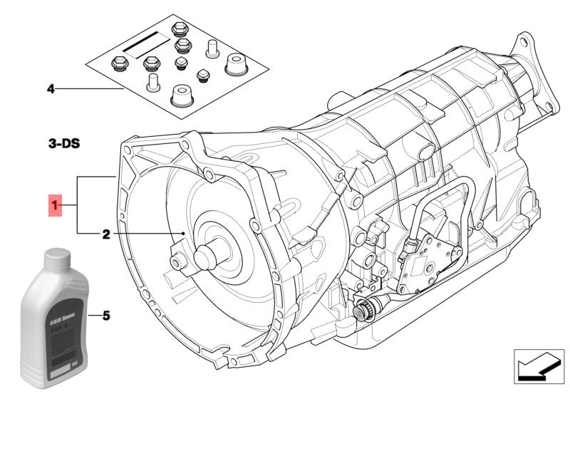 Оборотная АКПП с электрогидр. приводом A5S 325Z - TU BMW 24001423933