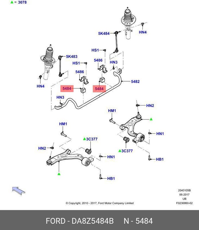Запчасть FORD DA8Z5484B