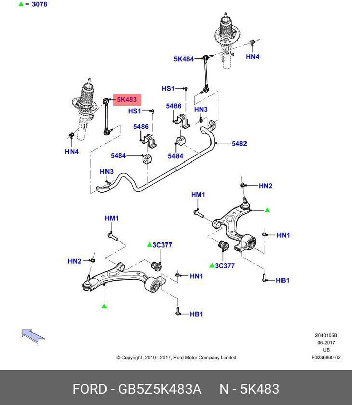 Запчасть FORD GB5Z5K483A
