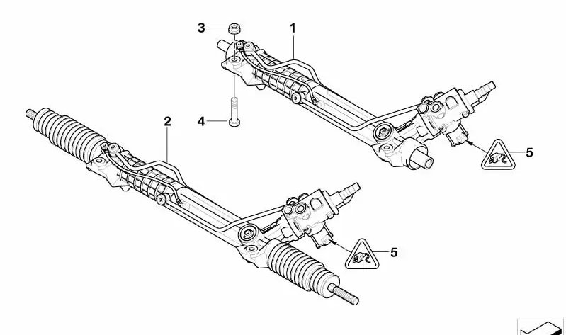 Оборотный рул.мех. с гидроус.сервотроник BMW 32136757877