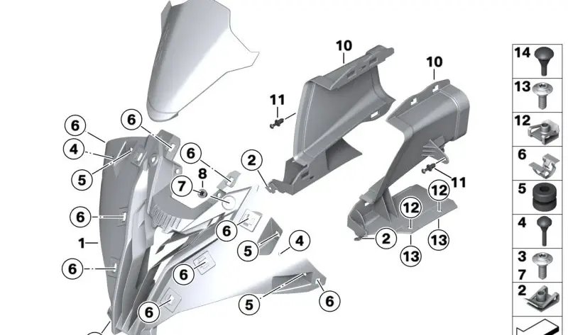 Облицовка верхняя часть CAPRIBLAU-MET BMW 46637671999
