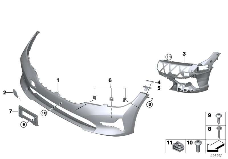 Verkleidung Stossf?nger G BMW 51118496507