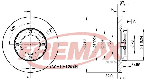 Тормозной диск FREMAX BD8702
