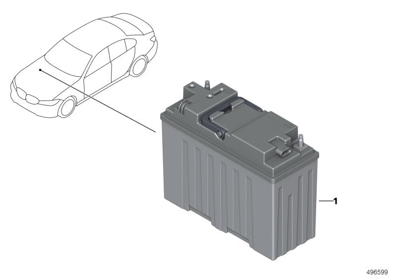 Сдвоенная Литиевая Акб 12 В BMW 61219442935