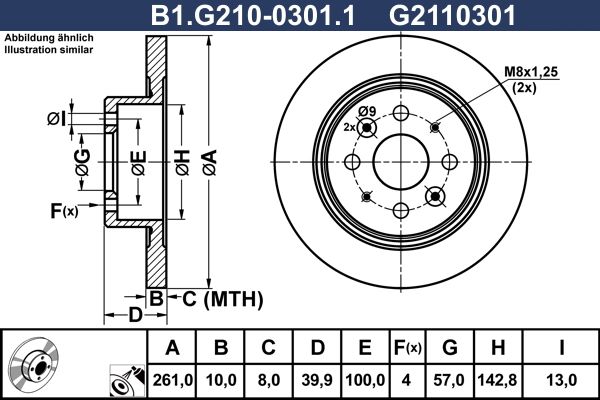 Тормозной диск GALFER B1G21003011
