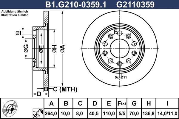 Тормозной диск GALFER B1G21003591
