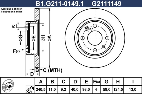 Тормозной диск GALFER B1G21101491