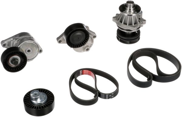 Водяной насос + комплект ручейковых ремней GATES KP26PK1540