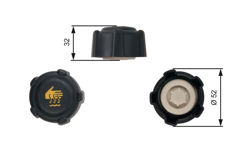 Крышка, резервуар охлаждающей жидкости GATES RC223