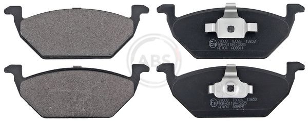 Комплект тормозных колодок, дисковый тормоз ABS 37008