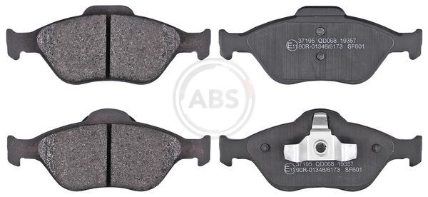 Комплект тормозных колодок, дисковый тормоз ABS 37195