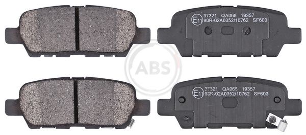 Комплект тормозных колодок, дисковый тормоз ABS 37321