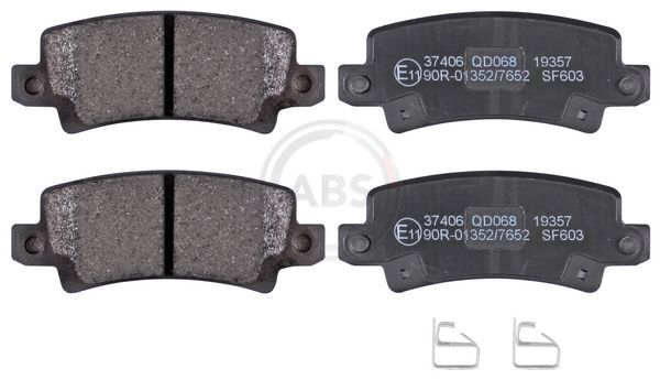 Комплект тормозных колодок, дисковый тормоз ABS 37406
