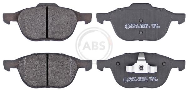 Комплект тормозных колодок, дисковый тормоз ABS 37422
