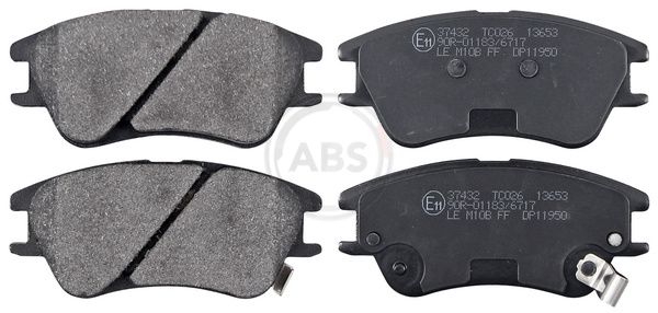Комплект тормозных колодок, дисковый тормоз ABS 37432