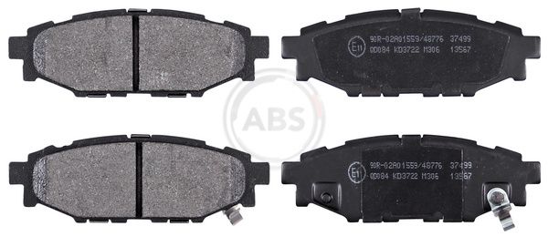 Комплект тормозных колодок, дисковый тормоз ABS 37499