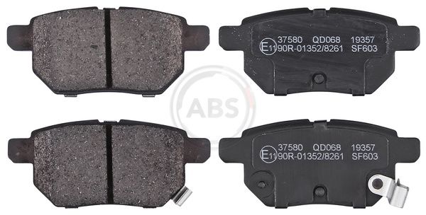 Комплект тормозных колодок, дисковый тормоз ABS 37580