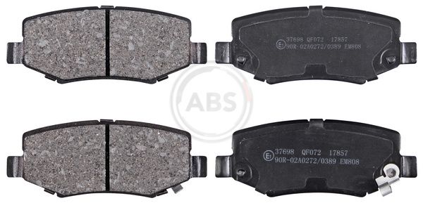 Комплект тормозных колодок, дисковый тормоз ABS 37698