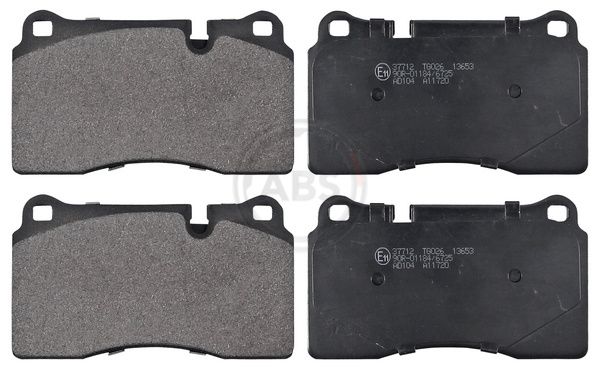 Комплект тормозных колодок, дисковый тормоз ABS 37712