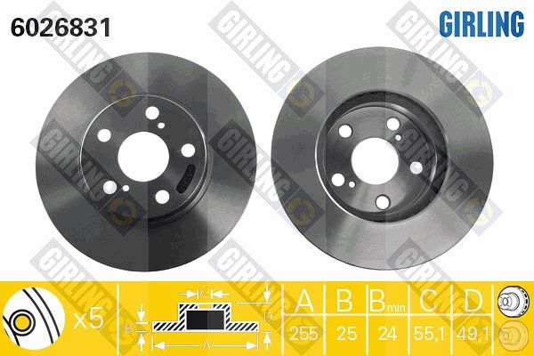 Тормозной диск GIRLING 6026831