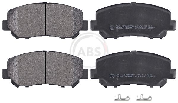 Комплект тормозных колодок, дисковый тормоз ABS 37929