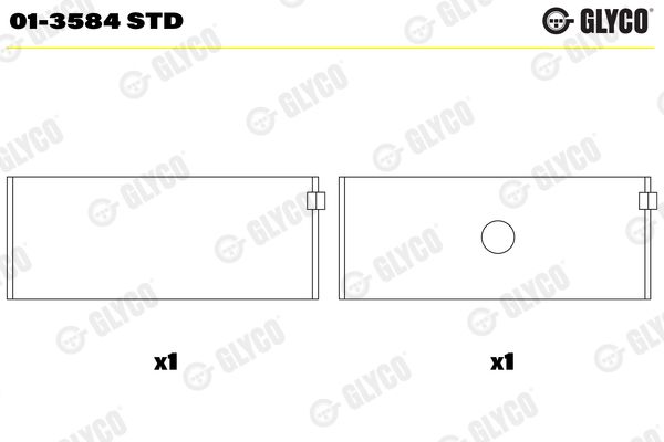 Шатунный подшипник GLYCO 013584STD