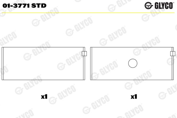 Шатунный подшипник GLYCO 013771STD