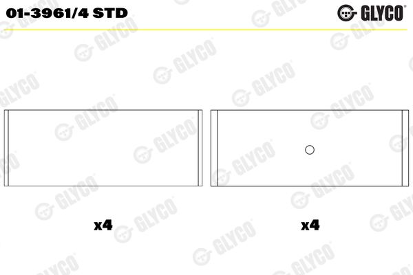 Шатунный подшипник GLYCO 0139614STD