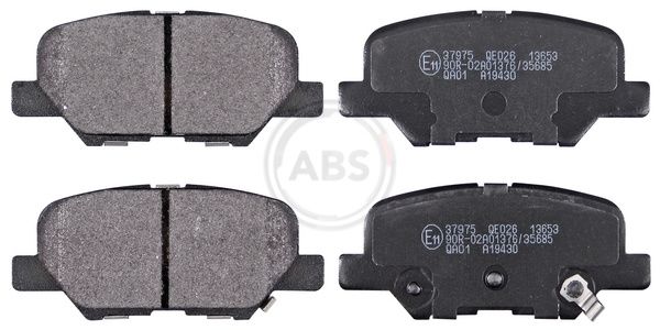 Комплект тормозных колодок, дисковый тормоз ABS 37975