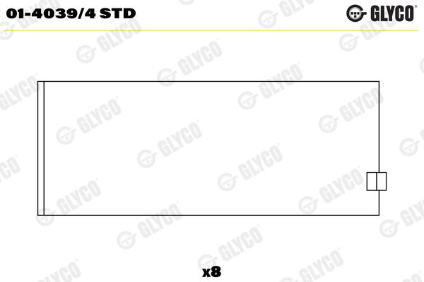 Шатунный подшипник GLYCO 0140394STD