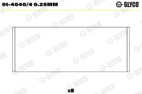 Шатунный подшипник GLYCO 0140404025MM