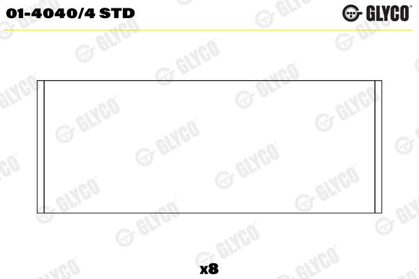 Шатунный подшипник GLYCO 0140404STD