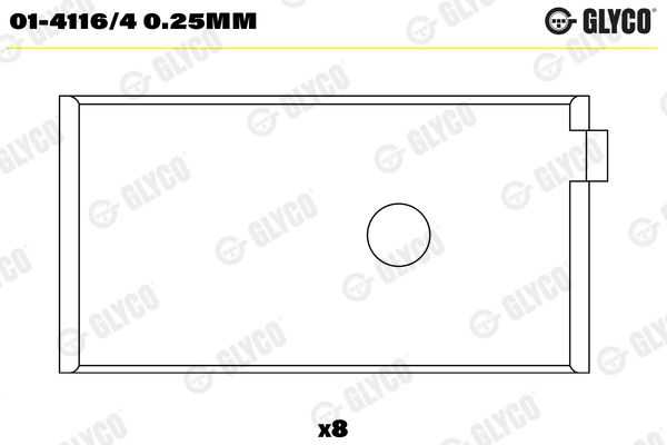 Шатунный подшипник GLYCO 0141164025MM