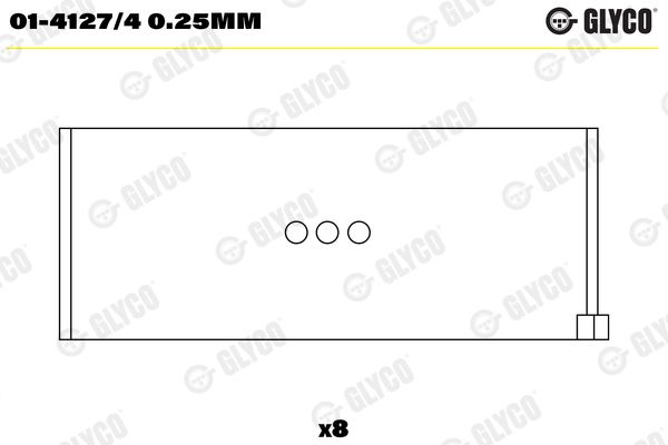 Шатунный подшипник GLYCO 0141274025MM
