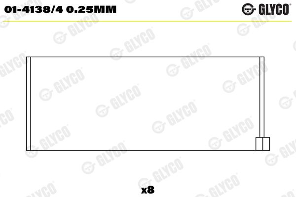Шатунный подшипник GLYCO 0141384025MM