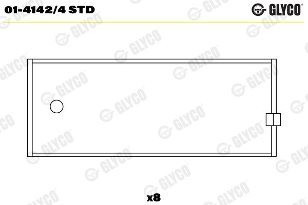 Шатунный подшипник GLYCO 0141424STD