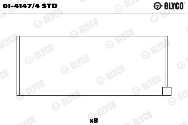Шатунный подшипник GLYCO 0141474STD