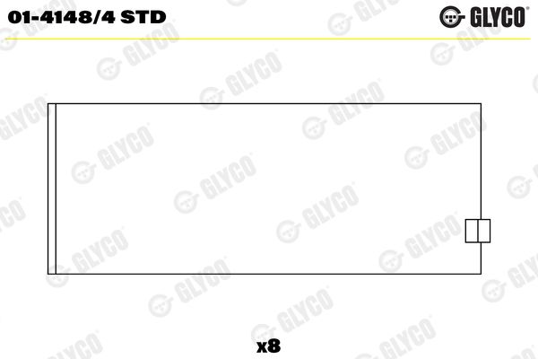 Шатунный подшипник GLYCO 0141484STD